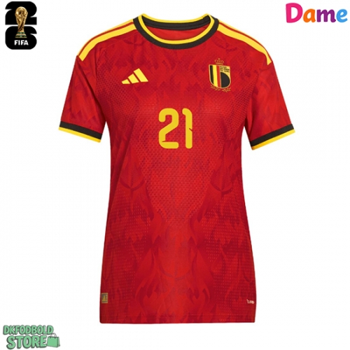 Belgien Nathan Ngoy #25 Replika Hjemmebanetrøje Dame VM 2026 Kortærmet